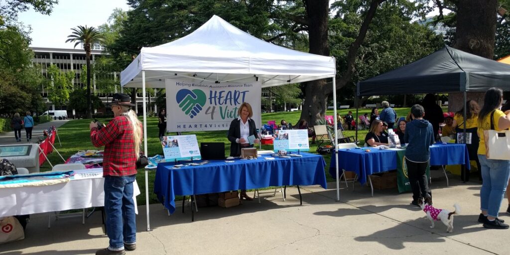 HEART4Victims staff at the Crime Victim's Rights Week Rally in Sacramento, CA